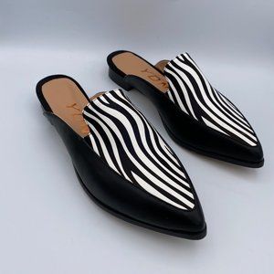 YDN Women Black and White Stripe Low Heel Comfort
